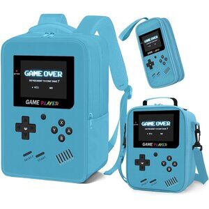 Comfortable 17" Boys Laptop Backpack with Lunch Bag & Pencil Case - Versatile